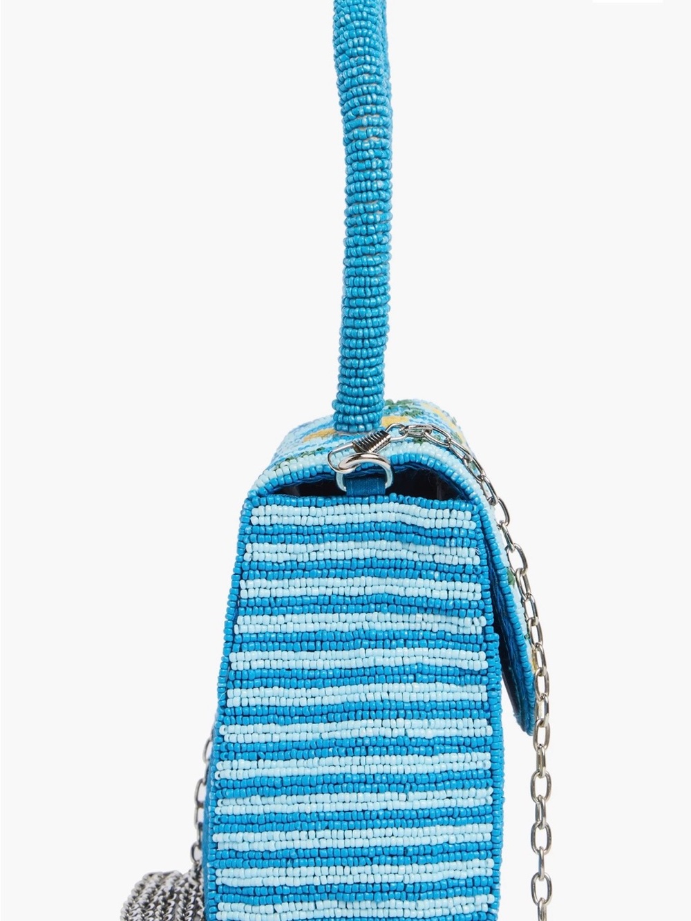 Collection XIIX Beaded Lemon-Print Shoulder Bag in Blue and Yellow - Picture 3 of 4